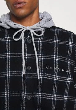 Mennace HENNESSEY HOODED CHECK OVERSHIRT - Summer Jacket - Navy 13 Mennace HENNESSEY HOODED CHECK OVERSHIRT - Summer Jacket - Navy -Mennace Shop Online 07b52063b5dc41989dba510c80293ae5