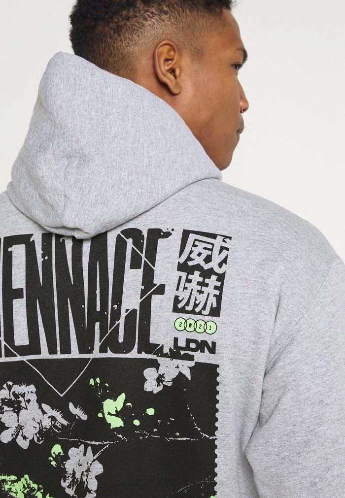 Mennace JAPAN OVERHEAD HOODIE - Zip-up Sweatshirt - Grey 6 Mennace JAPAN OVERHEAD HOODIE - Zip-up Sweatshirt - Grey - Image 4