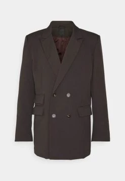 Mennace HENNESSEY RELAXED DOUBLE BREASTED SUIT JACKET - Blazer Jacket - Dark Brown -Mennace Shop Online 12050054f01d4b008dfb5c1880290aa5