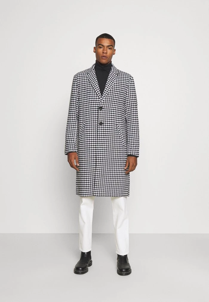 Mennace HENNESSEY HOUNDSTOOTH COAT - Classic Coat - White 3 Mennace HENNESSEY HOUNDSTOOTH COAT - Classic Coat - White