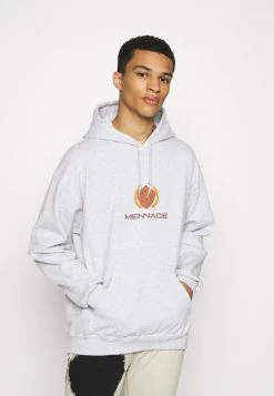 MENNACE PETROL FLAME CAR REGULAR HOODIE - Sweatshirt - Ice Marl