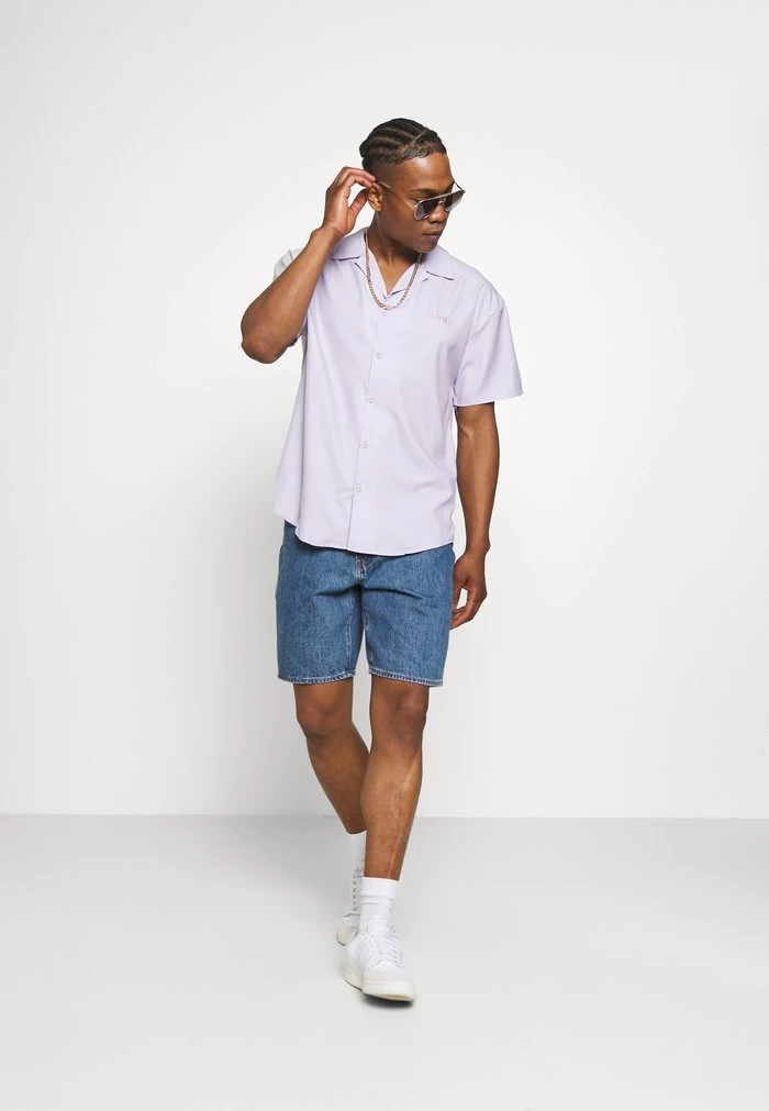 Mennace SATEEN REVERE SHIRT - Shirt - Lilac 4 Mennace SATEEN REVERE SHIRT - Shirt - Lilac - Image 2