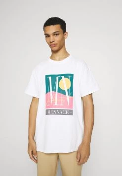 Mennace SUNDAZE RESORT REGULAR - Print T-shirt - White