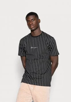 Mennace TEE WITH EMBROIDERY - Print T-shirt - Black