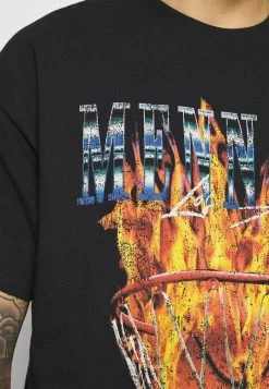 Mennace BURNING HOOP - Print T-shirt - Black -Mennace Shop Online 22fc7e253fed4c539668a07ddae620ee