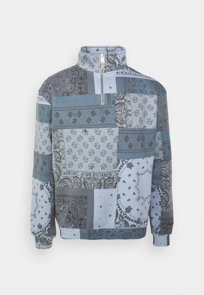 Mennace BANDANA HALF ZIP UNISEX - Zip-up Sweatshirt - Blue 3 Mennace BANDANA HALF ZIP UNISEX - Zip-up Sweatshirt - Blue
