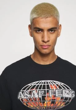 Mennace A$AP FERG FLAME GLOBE - Print T-shirt - Black -Mennace Shop Online 30de92c7d691423db1014465e9d8c6d6