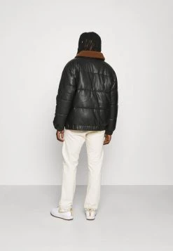 Mennace HENNESSEY BORG COLLAR JACKET - Faux Leather Jacket - Black -Mennace Shop Online 3149797c410641218d926fbfa89d8849