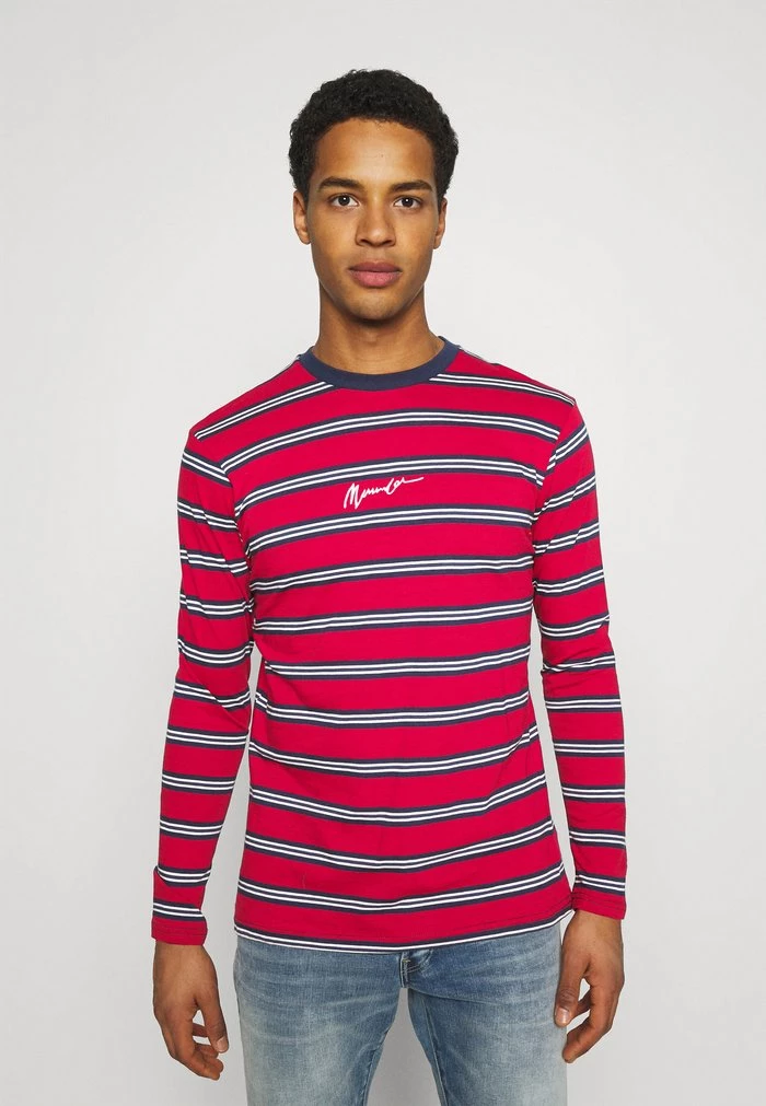 Mennace CLASSIC HORIZONTAL STRIPE UNISEX - Long Sleeved Top - Red 3 Mennace CLASSIC HORIZONTAL STRIPE UNISEX - Long Sleeved Top - Red