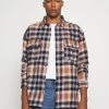 Mennace EVIAN BRUSHED CHECK UNISEX - Summer Jacket - Brown -Mennace Shop Online 34a0a691fc79464fb8fdf42bfa700b9f