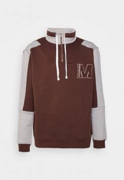 Mennace CONTRAST PANEL HALF ZIP - Sweatshirt - Brown 10 Mennace CONTRAST PANEL HALF ZIP - Sweatshirt - Brown -Mennace Shop Online 373b1198a25148aeb7dba72fbfd3bab0