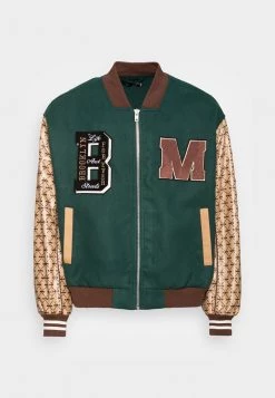 MENNACE MULTI BADGE MONOGRAM JACKET - Bomber Jacket - Green -Mennace Shop Online 396219b84036401b98958ad1424ecec2