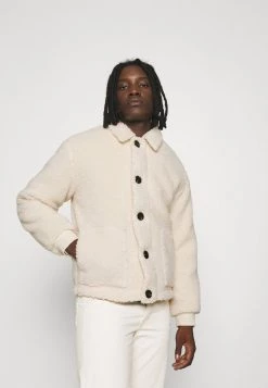 Mennace HENNESSEY BORG JACKET - Winter Jacket - Off White