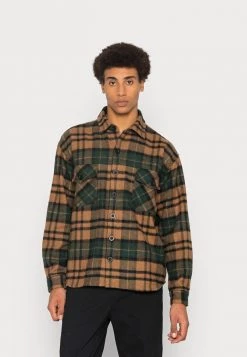 MENNACE BRUSH CHECK OVERSHIRT - Summer Jacket - Green