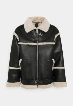 Mennace HENNESSEY EXPOSED SEAM AVIATOR JACKET - Faux Leather Jacket - Black 12 Mennace HENNESSEY EXPOSED SEAM AVIATOR JACKET - Faux Leather Jacket - Black -Mennace Shop Online 4822dc93c8604e869e9b7b443fb2efcc