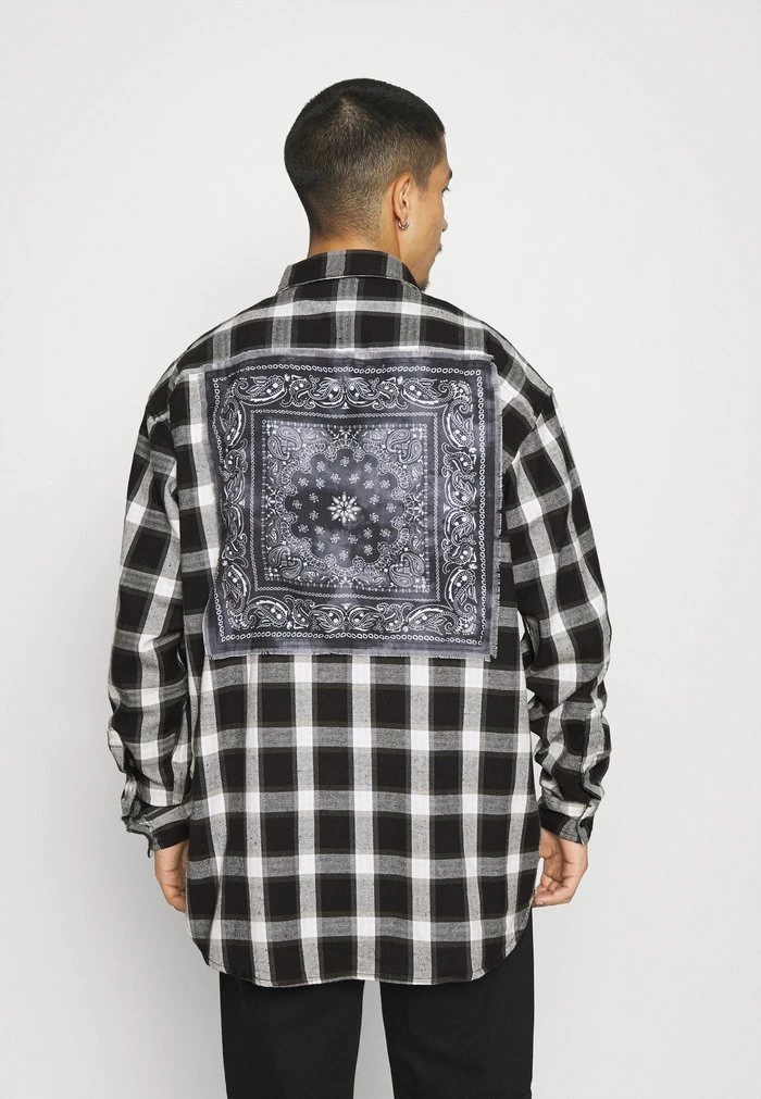 Mennace ROSEBOWL BANDANA AND CHECK SHIRT - Shirt - Black 5 Mennace ROSEBOWL BANDANA AND CHECK SHIRT - Shirt - Black - Image 3