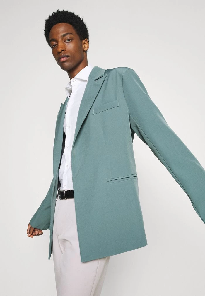 Mennace AFTERMATH ASYMMETRIC SUIT JACKET - Suit Jacket - Light Blue 6 Mennace AFTERMATH ASYMMETRIC SUIT JACKET - Suit Jacket - Light Blue - Image 4