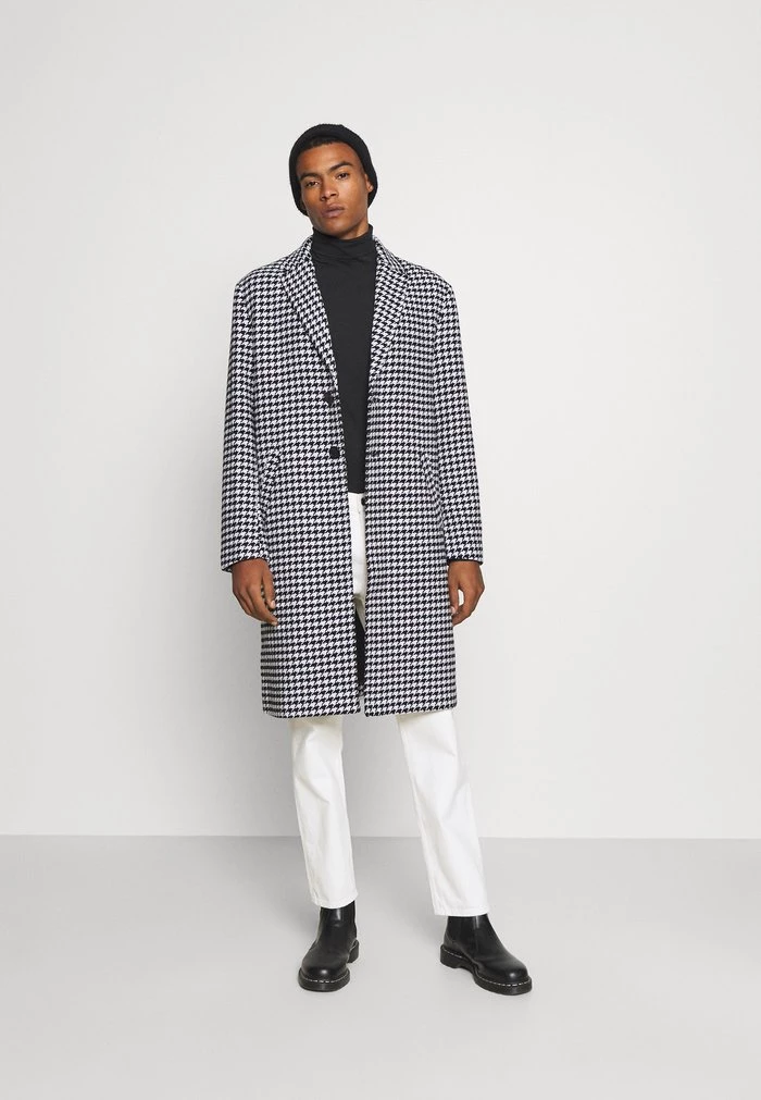 Mennace HENNESSEY HOUNDSTOOTH COAT - Classic Coat - White 4 Mennace HENNESSEY HOUNDSTOOTH COAT - Classic Coat - White - Image 2