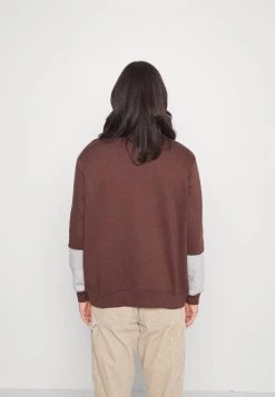 Mennace CONTRAST PANEL HALF ZIP - Sweatshirt - Brown 9 Mennace CONTRAST PANEL HALF ZIP - Sweatshirt - Brown -Mennace Shop Online 54e9c16c0a244c1791d2b6fa69024de0