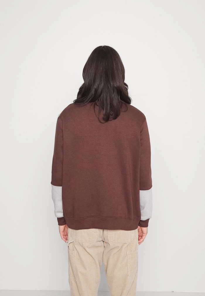 Mennace CONTRAST PANEL HALF ZIP - Sweatshirt - Brown 5 Mennace CONTRAST PANEL HALF ZIP - Sweatshirt - Brown - Image 3