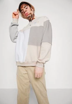Mennace CUT AND SEW PATCHWORK - Sweatshirt - Stone -Mennace Shop Online 59e25a58c207476b8366db788a9c5163