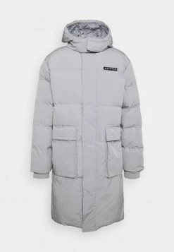 Mennace MIRROR LONGLINE PUFFER JACKET - Winter Coat - Light Grey -Mennace Shop Online 5fd1e4576fae4a13b7d1a516a8a5b0fd