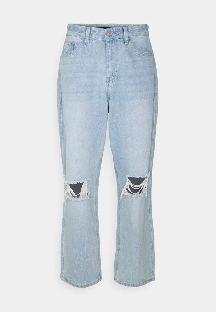 Mennace MIRROR WASHED RIPPED - Relaxed Fit Jeans - Mid Blue Wash 6 Mennace MIRROR WASHED RIPPED - Relaxed Fit Jeans - Mid Blue Wash - Image 4