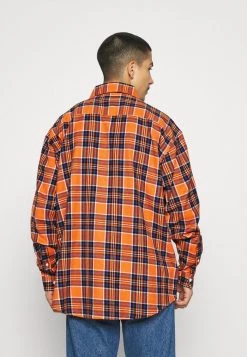 Mennace DOUBLE POCKET CHECK - Shirt - Orange -Mennace Shop Online 6741583b8a5146f7a13237621ea79a52