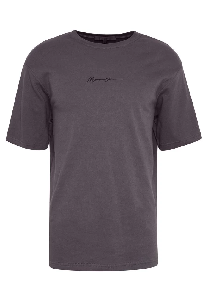 Mennace ESSENTIAL REGULAR RELAXED SIG TEE UNISEX - Basic T-shirt - Charcoal 6 Mennace ESSENTIAL REGULAR RELAXED SIG TEE UNISEX - Basic T-shirt - Charcoal - Image 4
