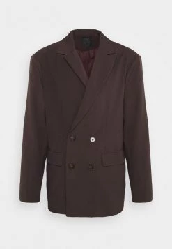Mennace DOUBLE BREASTED SUIT JACKET - Blazer Jacket - Brown