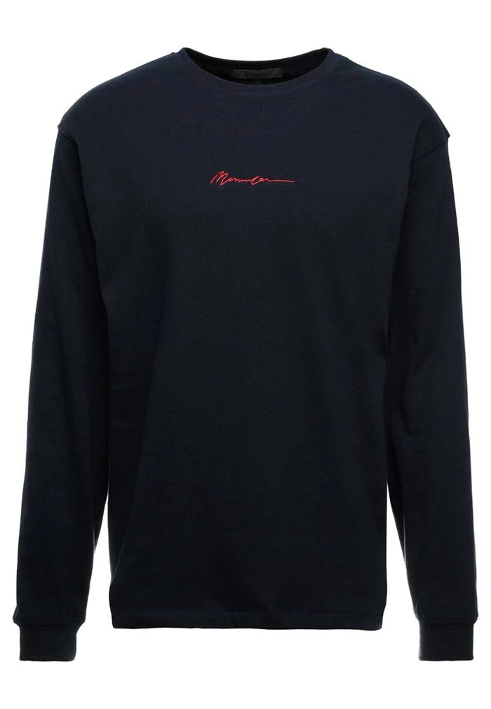 Mennace ESSENTIAL SIGNATURE TEE - Long Sleeved Top - Navy 6 Mennace ESSENTIAL SIGNATURE TEE - Long Sleeved Top - Navy - Image 4
