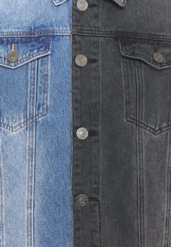 Mennace SPLICED TRUCKER JACKET - Denim Jacket - Blue -Mennace Shop Online 760712d68bec4685a92a473331d08b72