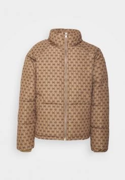 Mennace MONOGRAM RAGLAN PUFFER JACKET - Winter Jacket - Light Brown