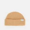 Mennace MINI ROLL BEANIE WITH TAB UNISEX - Beanie - Beige -Mennace Shop Online 7d022223b33e4aae930e5c0f9a2a4144