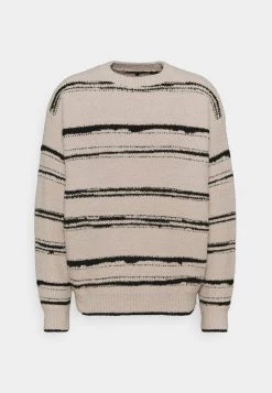 Mennace HENNESSEY BRUSHED STRIPE - Jumper - Off-white -Mennace Shop Online 7fa2fc41508d4f15851fde8dbf6fd68b