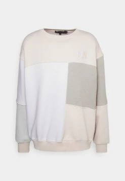Mennace CUT AND SEW PATCHWORK - Sweatshirt - Stone -Mennace Shop Online 80f09e89b1ec464eb2db119201f1f529