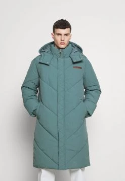 Mennace EVIAN QUILTED MID LENGTH PUFFER JACKET UNISEX - Winter Coat - Green