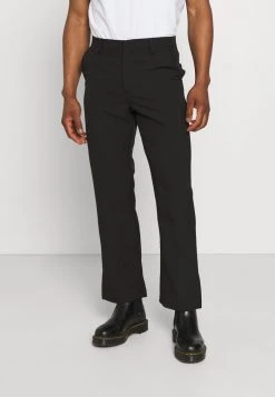 Mennace ON THE RUN STRAIGHT LEG TAILORED TROUSER - Trousers - Black