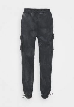 Mennace WASHED JOGGER - Cargo Trousers - Black