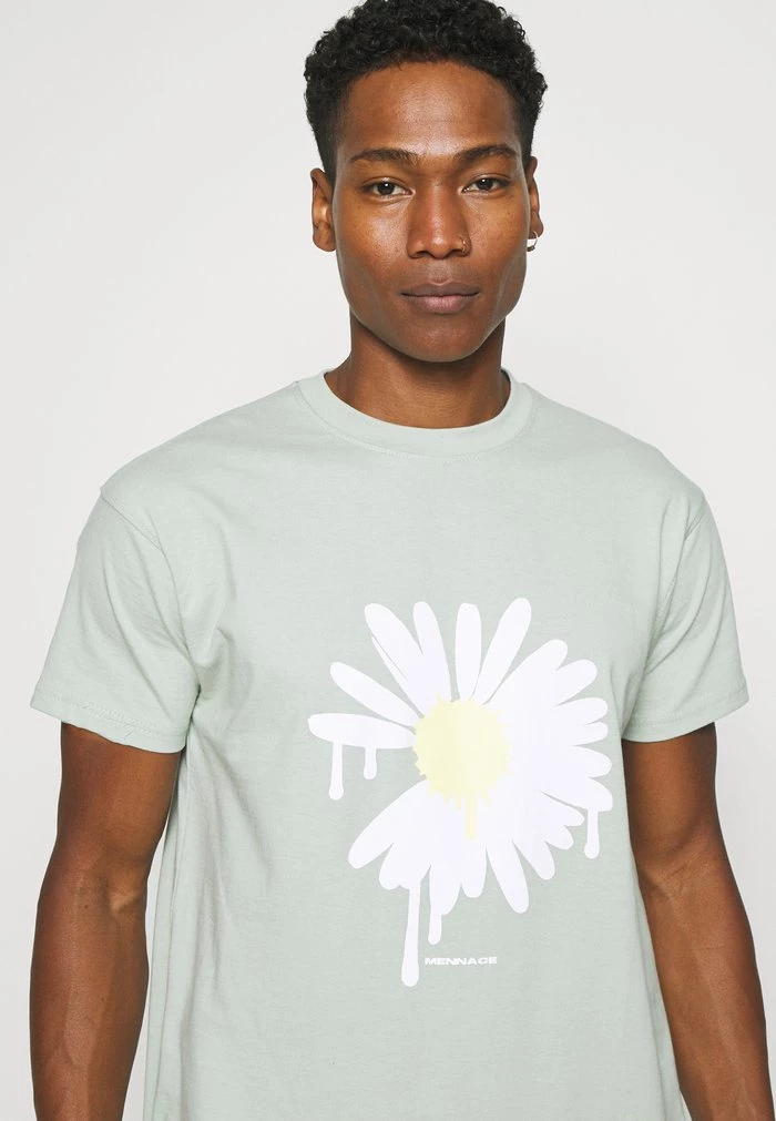Mennace SUNDAZE DAISY REGULAR UNISEX - Print T-shirt - Green 6 Mennace SUNDAZE DAISY REGULAR UNISEX - Print T-shirt - Green - Image 4