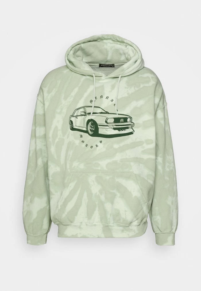 Mennace SWIRL DYE MOTOR HOODIE - Sweatshirt - Light Green 6 Mennace SWIRL DYE MOTOR HOODIE - Sweatshirt - Light Green - Image 4