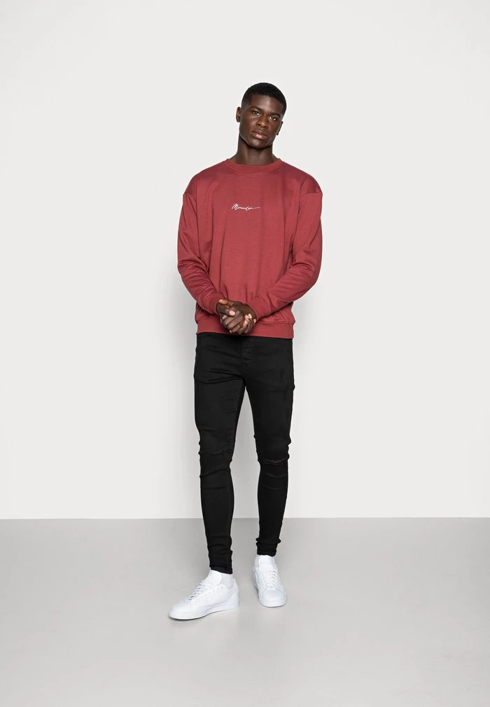 Mennace ESSENTIAL BOXY UNISEX - Sweatshirt - Burgundy 4 Mennace ESSENTIAL BOXY UNISEX - Sweatshirt - Burgundy - Image 2