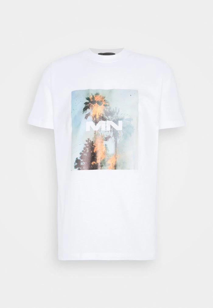 Mennace BURNING PALM TREE REGULAR UNISEX - Print T-shirt - White 8 Mennace BURNING PALM TREE REGULAR UNISEX - Print T-shirt - White - Image 6