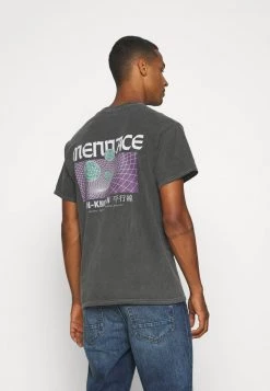 Mennace UNKNOWN PLANETS SHIRT - Print T-shirt - Washed Black