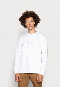 Mennace ESSENTIAL SIGNATURE TEE - Long Sleeved Top - White
