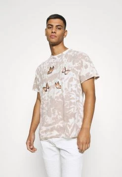 Mennace TIE DYE ROSEBOWL REALITY REGULAR - Print T-shirt - Tan