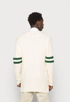 MENNACE CABLE VARSITY CARDGIAN - Cardigan - White -Mennace Shop Online a1f5567e169447eeba185fe6cce45fec