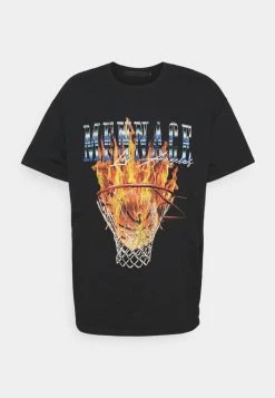 Mennace BURNING HOOP - Print T-shirt - Black -Mennace Shop Online a2619224d1ac44f18e63a200ade3fde7