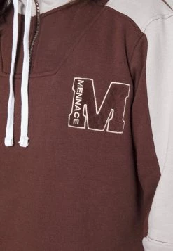 Mennace CONTRAST PANEL HALF ZIP - Sweatshirt - Brown 11 Mennace CONTRAST PANEL HALF ZIP - Sweatshirt - Brown -Mennace Shop Online aa247413f3bc46b7968a29413ff57f84