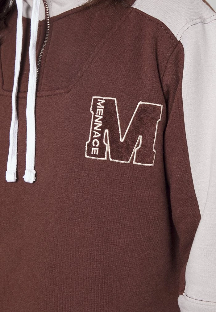 Mennace CONTRAST PANEL HALF ZIP - Sweatshirt - Brown 7 Mennace CONTRAST PANEL HALF ZIP - Sweatshirt - Brown - Image 5